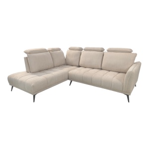 Coltar dreapta, cu perne ajustabile, Serkas, Bej, 268x213x100 cm - Img 2