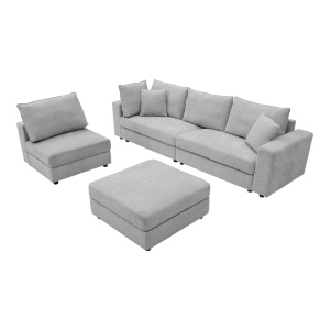 Coltar modular, Navaro, Pako, Gri 281x256x85 cm - Img 4