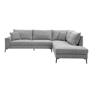Coltar stanga Zenqua, Gri, 291x233x90 cm - Img 4
