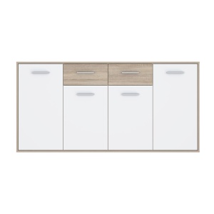 Comoda Drepen melaminat alb si sonoma 162.3x34.2x81.7 cm - Img 3