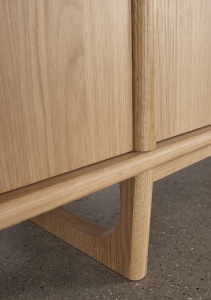 Comoda FLOW, Stejar deschis, 45x74x180 cm - Img 2