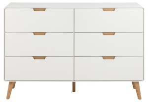 Comoda Lowell, Alb, 90x135x40 cm - Img 3