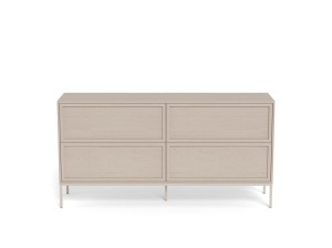 Comoda Palmdale, Gri, 80x157x40 cm - Img 4