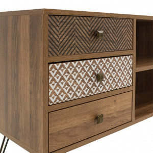 Comoda TV Boho Walnut - Negru - Img 7