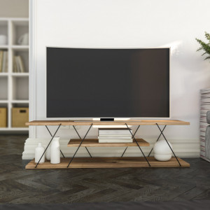Comoda TV Canaz Negru-Walnut - Img 2