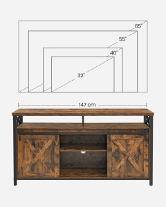 Comoda TV Daxton, Maro rustic, 147x40x76 cm - Img 7