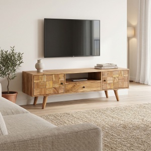 Comoda TV, Firpo, Pako, Natural 130x35x45 cm