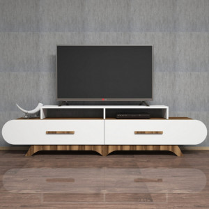 Comoda TV Flora Walnut-Alb - Img 3