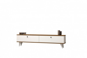 Comoda TV Paris - Alb, Walnut - Img 3