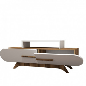 Comoda TV Rose Walnut-Alb - Img 3