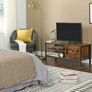 Comoda TV, Vasagle, Antic-Negru, 110x40x45 cm - Img 3