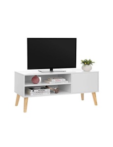 Comoda TV, Vasagle, LTV09WT, Alb, 110 x 40 x 49 cm - Img 7