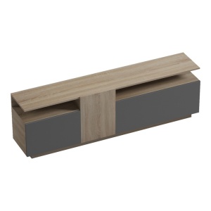 Comoda TV Vendora Antracit 150x29.5x46.3 cm - Img 6