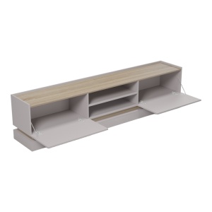 Comoda TV, Wendo, Gri, 200x37x47 cm - Img 2