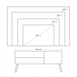 Comoda Vasagle, 110x40x49.5cm - Img 7
