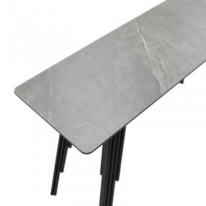 Consola Lifo MDF gri inchis ciment - negru 120x40x75cm - Img 3