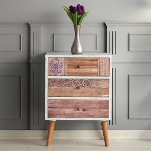 Consola Liza Alb 50x68x35 cm - Img 2