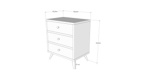 Consola Liza Alb 50x68x35 cm - Img 5