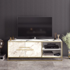 Consola TV Polka Auriu 160x56.6x38.5 cm - Img 2