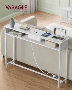 Consola Vasagle Alb 120x25x81.1 cm - Img 2