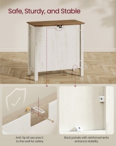 Consola Vasagle Maro rustic 40 x 80 x 80 cm - Img 8