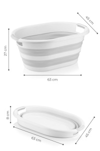 Cos de rufe pliabil KL702 Gri 45x63x30 cm - Img 2