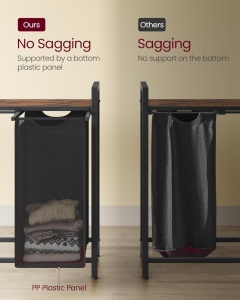Cos de rufe Vasagle Negru 115.6x33x72.5 cm - Img 6
