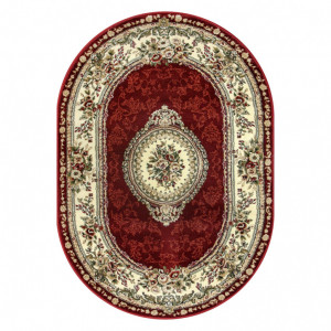 Covor Clasic, Lotos 571, Grena, 60x110 cm, Oval 1800 gr/mp - Img 4