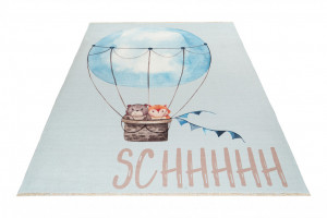 Covor eco copii My Greta Albastru deschis 115x170 cm - Img 3
