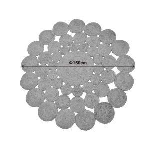 Covor forma rotunda, Menara, Pako, Natural 150x150x0 cm - Img 2