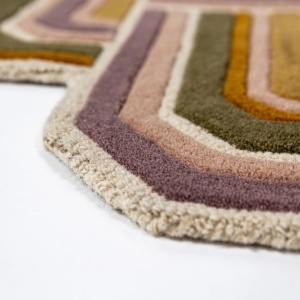 Covor Lattice Shaped Wool Lila 160x230 cm - Img 4