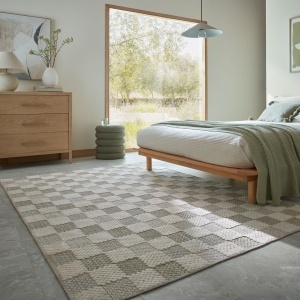 Covor Muted Checkerboard Verde 194x290 cm