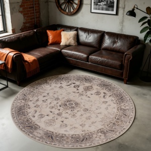 Covor Rotund INKA V3 Bej 200x200 cm
