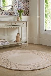 Covor rotund Lois Scallop Natural 120X120 cm, Flair Rugs - Img 5