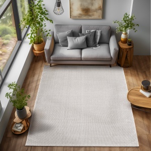 Covor rotund Loom Crem 160x160 cm - Img 8