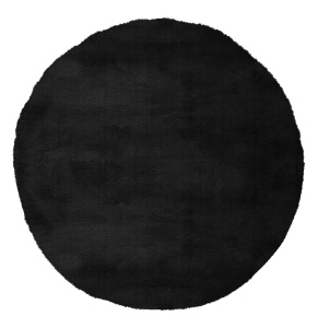 Covor rotund My Cha Cha Negru 80x80 cm