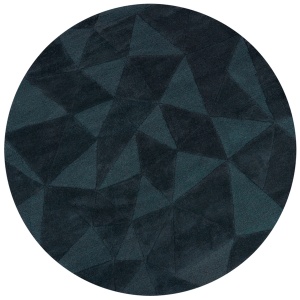 Covor rotund Shard Bleumarin 160x160 cm, Flair Rugs - Img 2