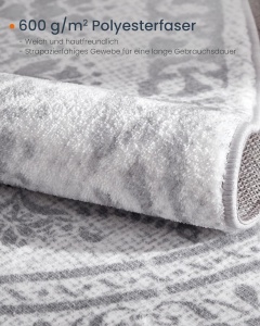 Covor rotund Songmics Bej 120x120 cm - Img 4