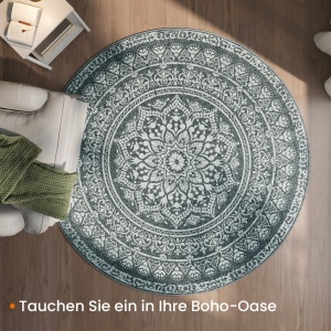 Covor rotund Songmics Gri deschis 160x160 cm - Img 6