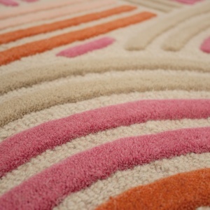 Covor Spiral Shaped Wool Roz 160x230 cm - Img 3