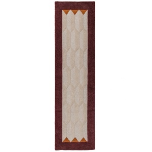Covor traversa Apex Border Wool Visiniu 60x230 cm - Img 5