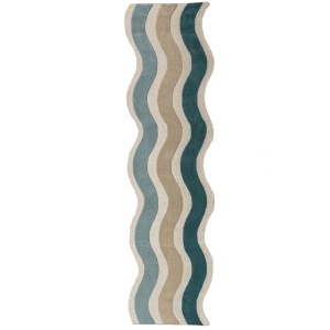 Covor traversa Cascade Wool Albastru 80x300 cm - Img 5