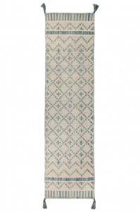 Covor traversă Leela Runner Ivory/Teal 60X200 cm, Flair Rugs - Img 2