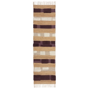 Covor traversa Medina Blocks Mov 60x230 cm, Flair Rugs - Img 4