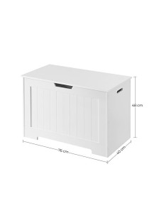 Cufar de depozitare, Vasagle, Alb, LHS11WT,76 x 48 x 40 cm - Img 3