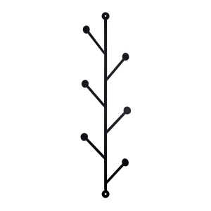 Cuier metalic Rod Negru 25x94 cm - Img 2