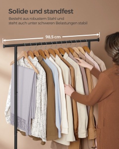 Cuier pe roti Songmics Maro 98.5x35x160.3 cm - Img 4