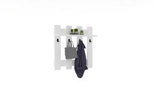 Cuier suspendat Carina Alb 70x70x18 cm - Img 2