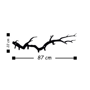 Cuier suspendat metalic Wh-104 Negru 87x22 cm - Img 3