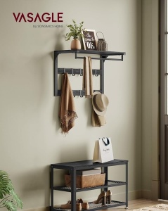 Cuier Vasagle Gri 65x30x42 cm - Img 2